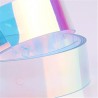 Transparent - laser regnbåge - fashionabelt bälte - 90cm - 100cm - 110cm - 120cm