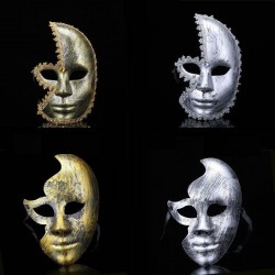Antikt silver och guld - venetiansk mask - halva ansiktet