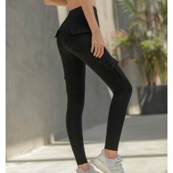 High waisted leggings - slim pants with pocketsPants