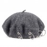 17th century beret - cap med silverringar