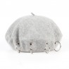 17th century beret - cap med silverringar
