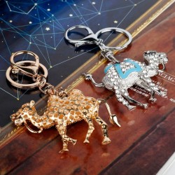 Crystal & gold camel - keychainKeyrings