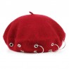 17th century beret - cap med silverringar