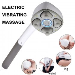 Elektrisk handhållen massager - fyra huvudmaskin full body hals vertebra djupt - bak muskelvävnad massage vård