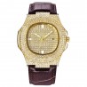 iced out diamond watch - quartz gold hip hop watches with micropave cz stainless steel watch clock relogioWatches