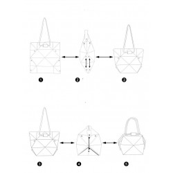 Modelig geometrisk luminös väska - resizable