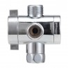 1/2 '' 3-vägs t-adapter diverter ventil justerbar dusch huvud - arm monterad diverter ventil badrum hårdvara tillbehör