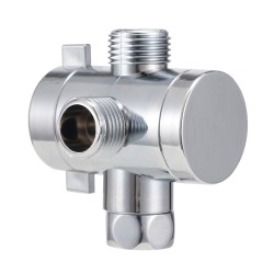1/2 '' 3-vägs t-adapter diverter ventil justerbar dusch huvud - arm monterad diverter ventil badrum hårdvara tillbehör