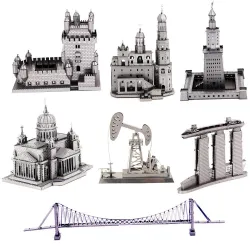 3D metall pussel byggnadsmodell uppsättningar - diy laser skär pussel jigsaw modell pedagogiska leksaker för vuxna barn barn bar