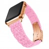harts rem för äpple watch band länk armband klocka för iwatch - 4/3/2 iwatch band rosa röd stål hink