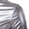 lila belagd metallisk nattklubb bär skjorta - män lång ärmknapp ner män klänning skjorta glänsande elastisk chemise homme
