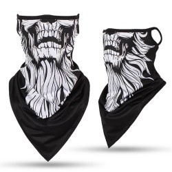 3D skull - scarf - neck / face cover - on-ear loops - windproof - breathableMouth masks