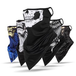 3D skull - scarf - neck / face cover - on-ear loops - windproof - breathableMouth masks