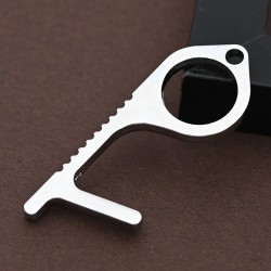 No-touching dörröppnare - kontaktlösa tryckknappar - antibakterier - metallnyckelring