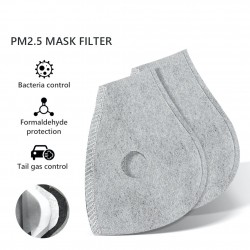 PM25 - aktivt kol ersättningsfilter för mun / ansiktsmask med dubbel luftventil - 10 bitar