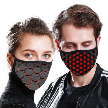 PM2.5 - 5-skikt anti damm ansikte / munmask med 3D-mönster