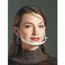 10 bitar - transparent munmask - anti-fog & - saliv - plast mun sköld - läppläsning