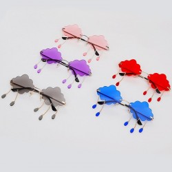 Clouds & tassels - vintage / steampunk rimless solglasögon - UV400
