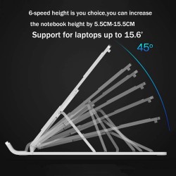 Macbook / laptop aluminium stand - justerbar & vikbar