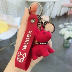 Soft resin French bulldog - keychainKeyrings