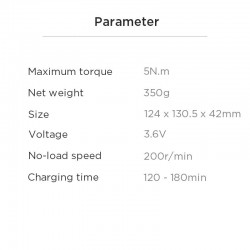 Xiaomi Mijia - 3.6V 2000mAh - sladdlös - elektrisk skruvmejsel med 12 bitar S2 skruv bitar