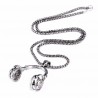 Halsband med hörlurar - svart - guld - silver