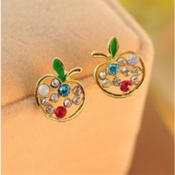 Apple Crystal Earrings