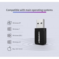 1300 Mbps Mini trådlös adapter - Windows XP/Vista/7/8/10 - Mac OS