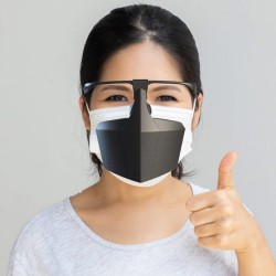 Fullt förseglad - anti-saliva - antibakteriell - ansikte - mun - näsa - plast skyddsmask