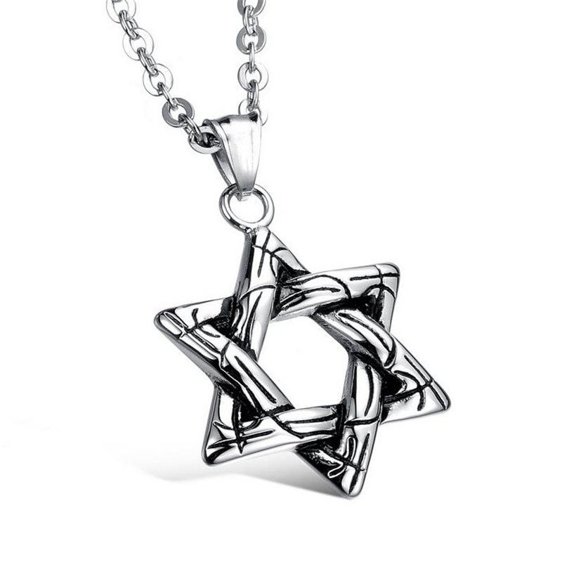 Star of David pendant med halsband - unisex