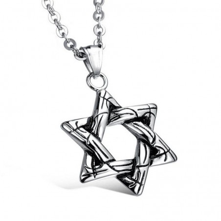 Star of David pendant med halsband - unisex