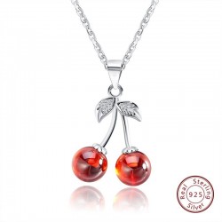 Double cherry - necklace - ring - earrings - bracelet - 925 sterling silverNecklaces