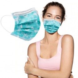 10 - 20 - 30 - 50 pieces - disposable antibacterial medical face mask - mouth mask - 3-layer - unisex - butterfliesMouth masks
