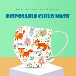 Face / mouth face masks - for children - 3-ply - animal printMouth masks