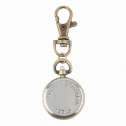 Vintage retro brons klocka - keychain