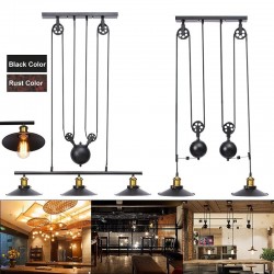 Vintage hängande pulley lampa - 2 / 3 huvuden - E27 - AC110 - 240V