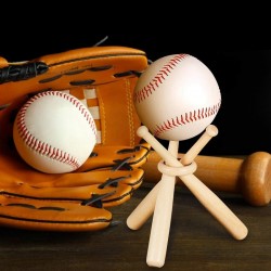 Baseball / golf tennisboll display stand - trähållare