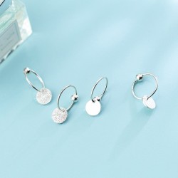 925 Sterling Silver - Minimalistiska Hoop Earrings - Smycken