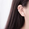 Silverpläterad - lönnlöv - Stud Earring