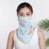 Chiffon scarf - ansikte / nacke / munskydd med öronslingor - anti-UV-skydd