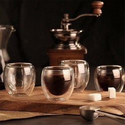 Värmebeständig - Double Wall Glass Cup - Öl - Espresso - Kaffe