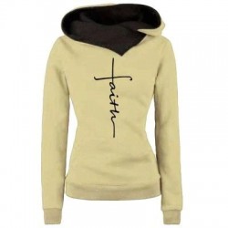 Hösten - Vinter - Hoodies - Sweatshirts - Kvinnor - Faith Embroidered Print