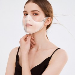 PM2.5 - skyddande transparent mun / ansiktsmask - plastsköld - återanvändbar