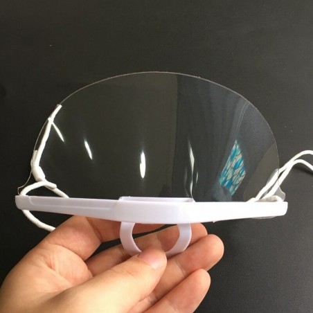 5 bitar - transparent munmask - plastsköld