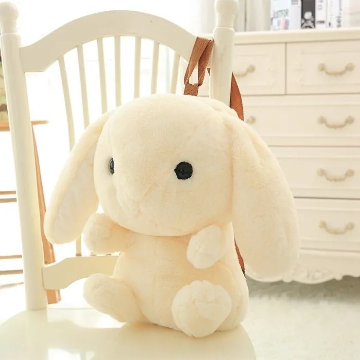 Bunny - kanin - plush leksak - kudde - liten ryggsäck - 45cm