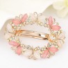 Elegant hair clip with crystals & butterfliesBrooches