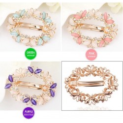 Elegant hair clip with crystals & butterfliesBrooches
