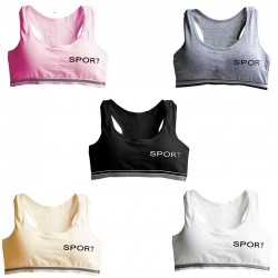 "SPORT" print - bomull fitness padded bra