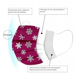 50 pieces - disposable antibacterial face / mouth mask - 3-layer - unisex - Christmas motifsMouth masks