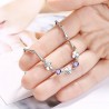 Elegant armband med fyra blad klöver & kristaller - 925 sterling silver